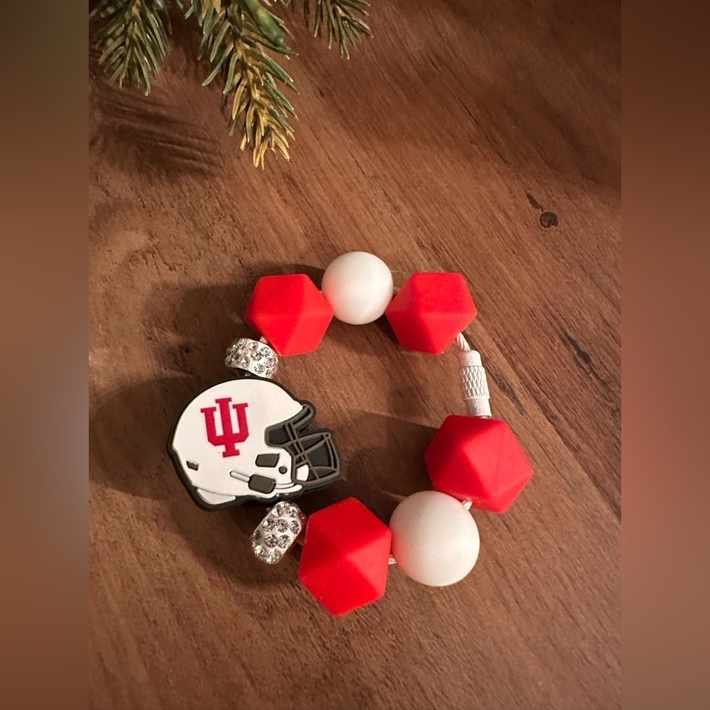 College Game Day INDIANA HOOSIERS
Football Silicone Tumbler Stanley Handle Charm